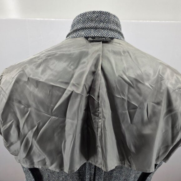 Jos A Bank Mens Harris Tweed Blue Gray Herringbone Unstructured Sports Coat 44 - Picture 8 of 10